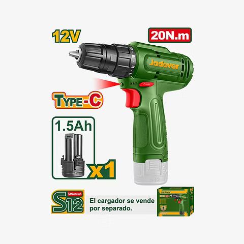 Visseuse 12V 20N.m avec 1Batt 1,5Ah Type-C JADEVER JDCDS518 au Maroc