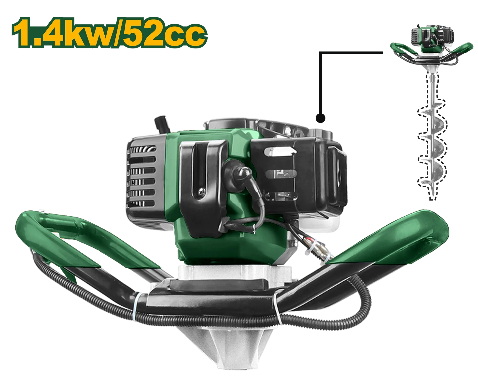 Tarière 52cc 1.4kw JAD JADEVER JDDZ1A52-1 au Maroc