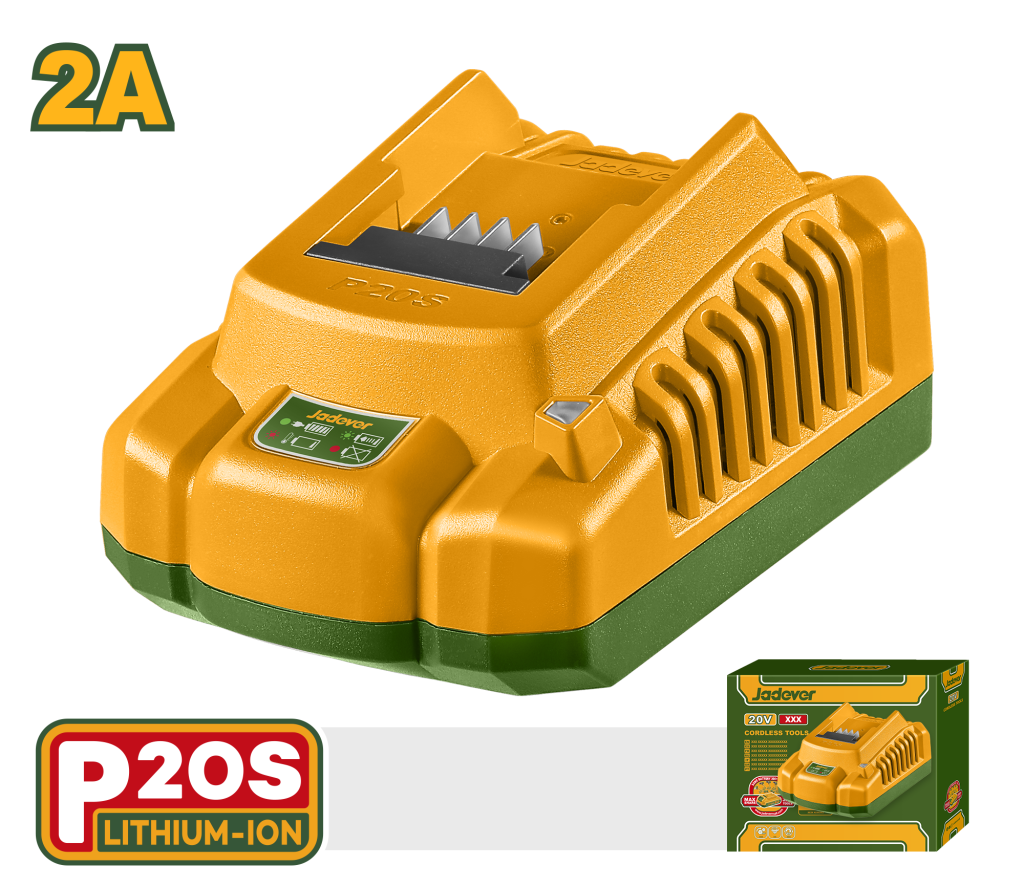Chargeur de batterie 2,0Ah P20S JADEVER JDFCP502 au Maroc