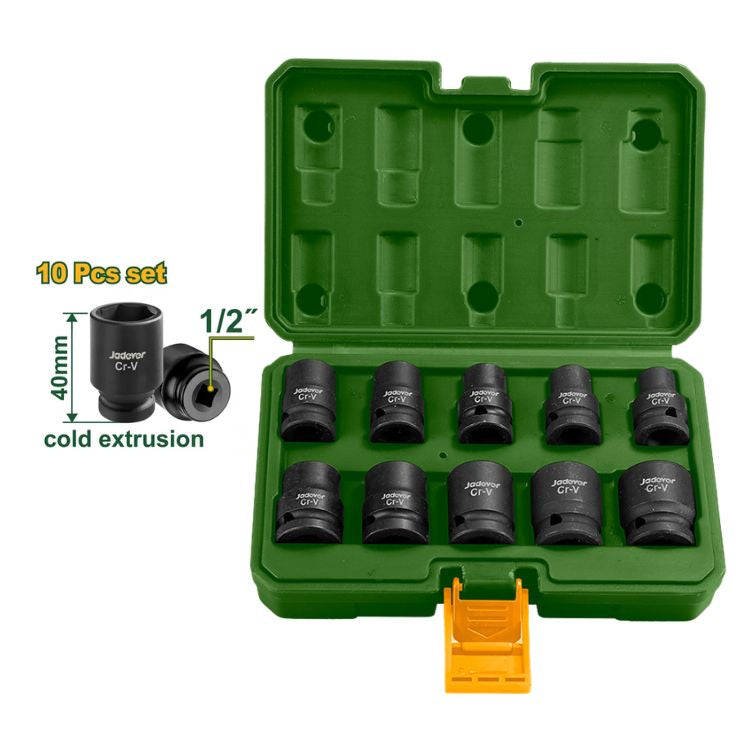 Jeu de 10 douilles à chocs 1/2″ JADEVER JDMS1D01 au Maroc