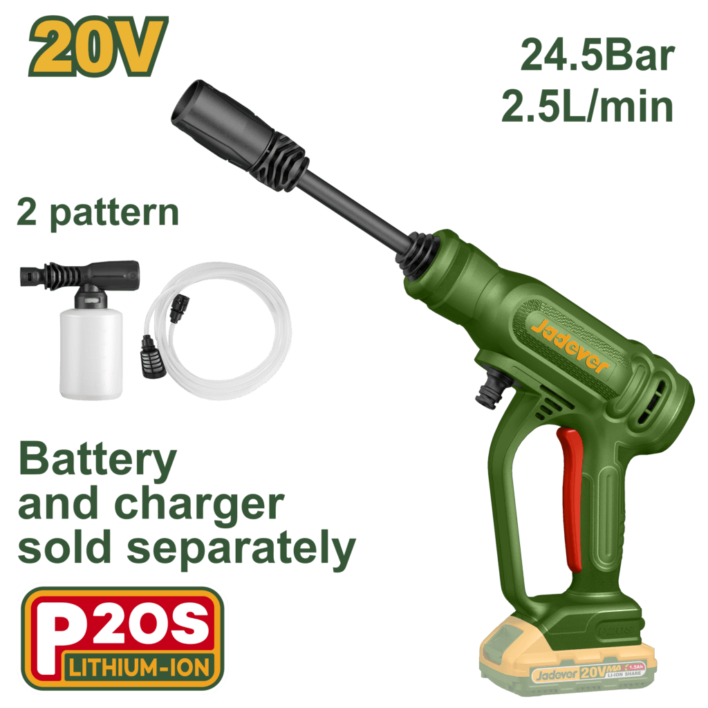 Nettoyeur Haute Pression 20V sans Batt sans Chargeur JADEVER JDQX0120 au Maroc