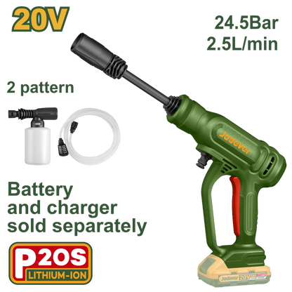 Nettoyeur Haute Pression 20V sans Batt sans Chargeur JADEVER JDQX0120 au Maroc