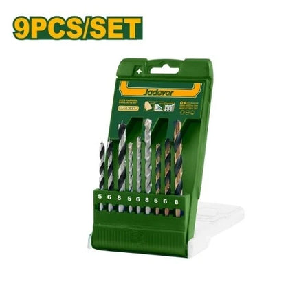 JEU DE 9 FORETS COMBINÉES POUR BOIS, BÉTON ET MÉTAL JAD JADEVER JDTD6B01 au Maroc