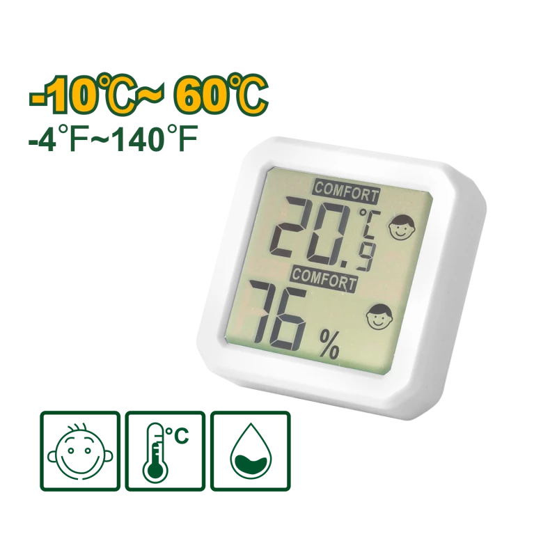 Compteur numérique d’humidité 0-100% et de température 10-60°c JADEVER JDTM1501 au Maroc