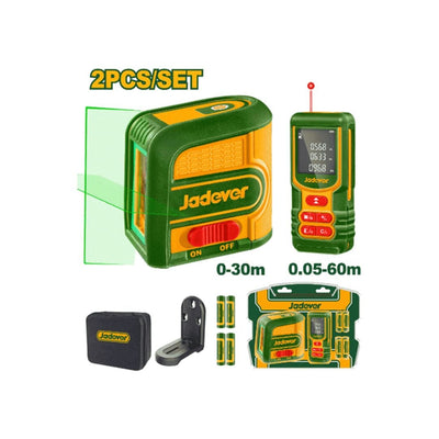 Pack niveau laser croix +telemetre 60m JADEVER – JDLDK1401